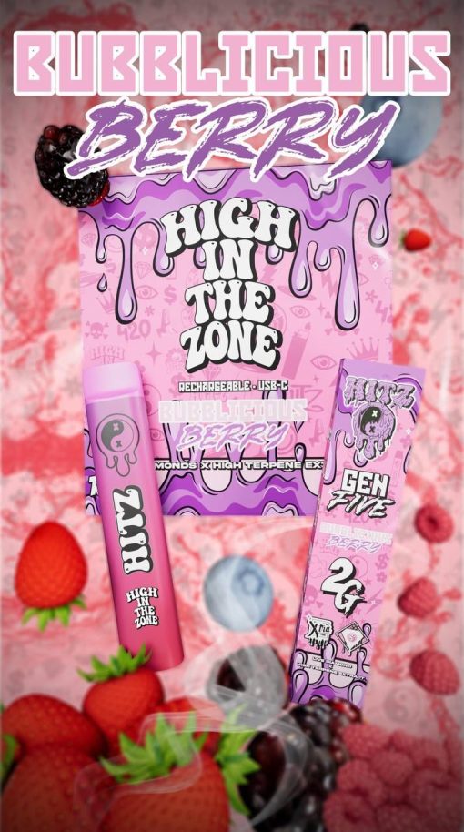 hitz disposable bubblicious berry