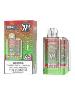 hitz xtra 5 nic disposable 12000 puffs lush ice